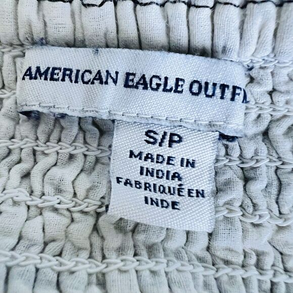 American Eagle Outfitters Black & Gray Floral Boho Sun Dress - Size Small - Picture 7 of 8